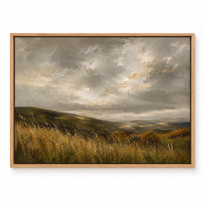 Fields in Motion framed canvas wall art by Keeping Sunday