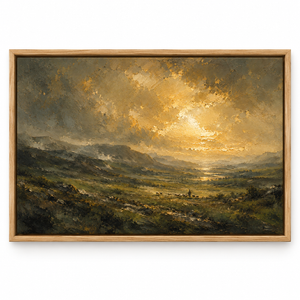 Into The Valley framed canvas wall art by Keeping Sunday