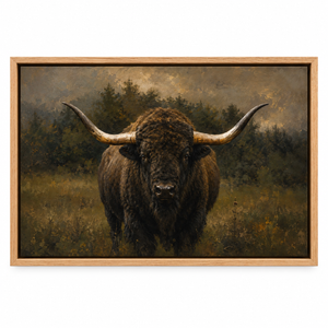 Midnight Prairie framed canvas wall art by Keeping Sunday