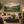 Olive Valley framed wall art in an antiqued gold frame in a neutral living room
