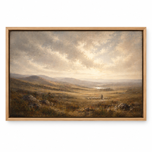 Pastures Beyond framed canvas wall art by Keeping Sunday