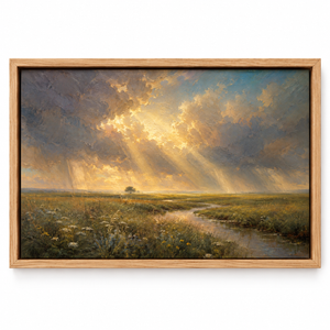 Prairie After the Storm framed canvas wall art by Keeping Sunday