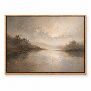 Silver Stillness framed canvas wall art by Keeping Sunday