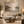 Silver Stillness framed wall art in an antiqued gold frame in a neutral living room
