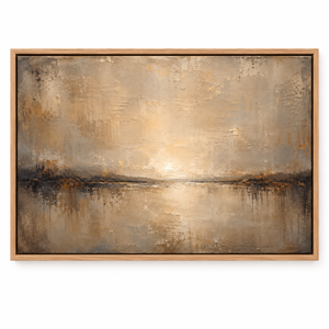 Still Horizon framed canvas wall art by Keeping Sunday