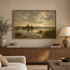 Stillwater framed canvas viewed from the side, showing frame depth