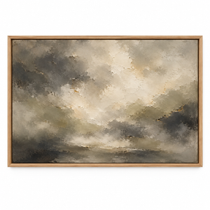 Storm in Stone framed canvas wall art by Keeping Sunday