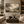 Storm in Stone framed wall art in a black frame in a modern living room