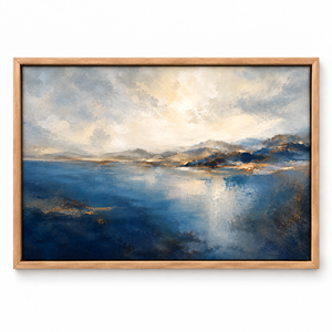 The Far Shore framed canvas wall art by Keeping Sunday