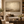The Muted Way framed wall art in an antiqued gold frame in a neutral living room