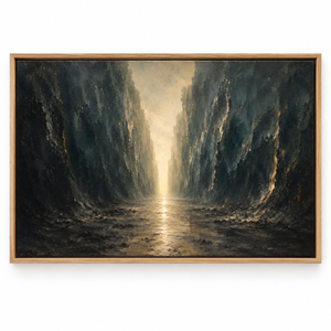 The Narrow Way framed canvas wall art by Keeping Sunday