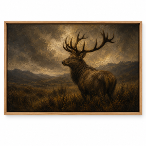 The Stag framed canvas wall art by Keeping Sunday
