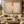 The Veil Torn framed wall art in an antiqued gold frame in a neutral living room
