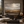 Umber Ground framed wall art in a black frame in a modern living room
