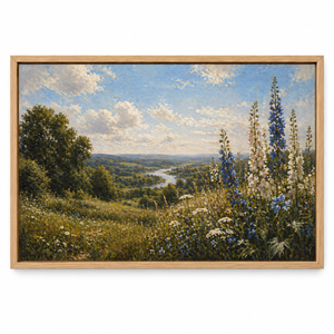 Wildflower Valley framed canvas wall art by Keeping Sunday